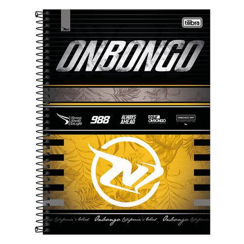 Caderno Onbongo - Amarelo - 160 Folhas - Tilibra