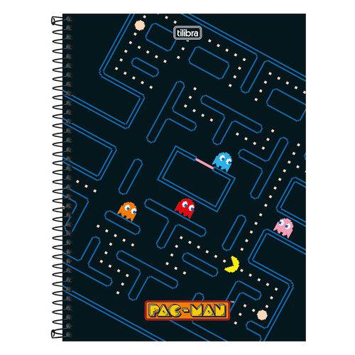 Caderno Pac Man - Jogo - 1 Matéria - Tilibra