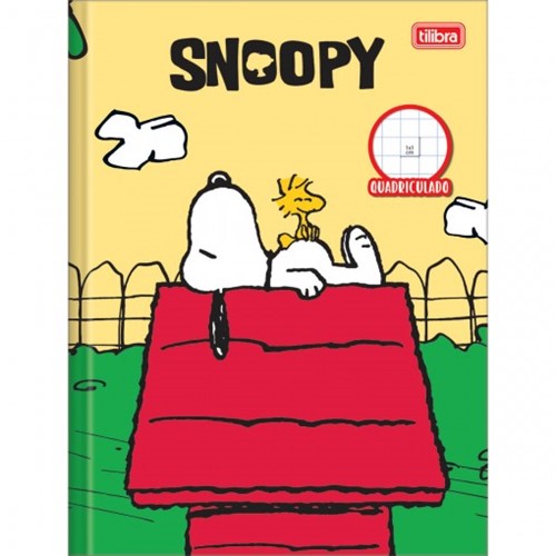 Caderno Quadriculado 1x1 Cm Brochura Capa Dura Snoopy 40 Folhas - Sortido (Pacote com 5 Unidades)