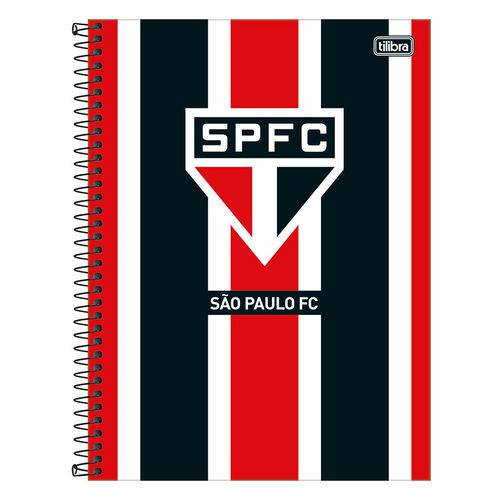 Caderno São Paulo - Preto/vermelho - 160 Folhas - Tilibra