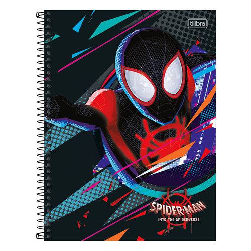 Caderno Spider Man Into The Spider-verse - Teia - 80 Folhas - Tilibra