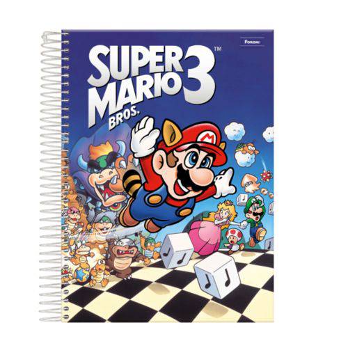 Caderno Super Mario 10 Materias 200 Folhas Foroni