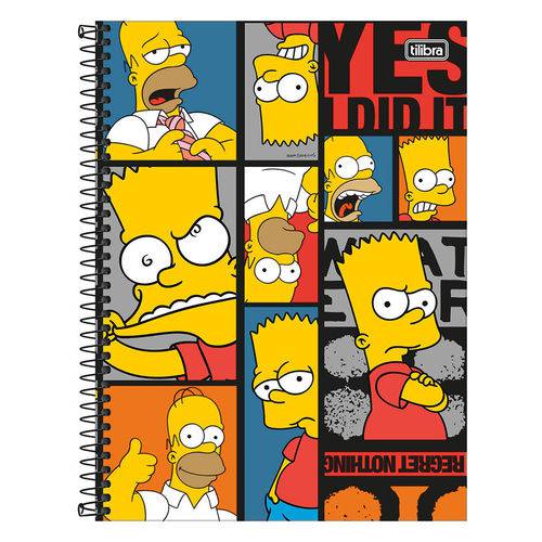 Caderno The Simpsons - Bart & Homer - 1 Matéria - Tilibra