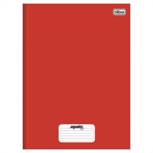 Caderno Tilibra Capa Dura Costurado Mais + Vermelho 1 Matéria 96 Folhas Emb. 5un.