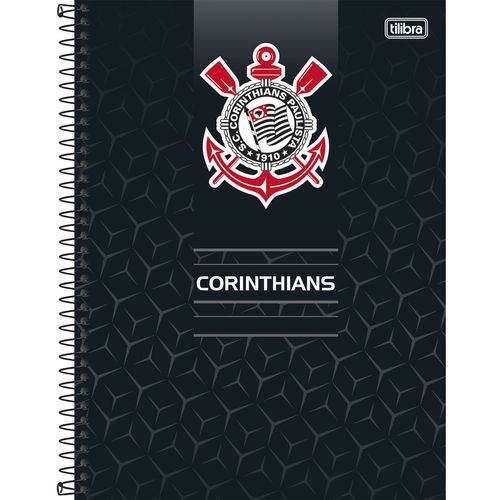 Caderno Universitário 10 Matérias Corinthians 160 Folhas Tilibra