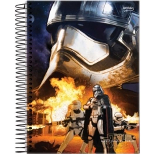 Caderno Universitário 10x1 200f CD 61578-16 Star Wars Filme Jandaia