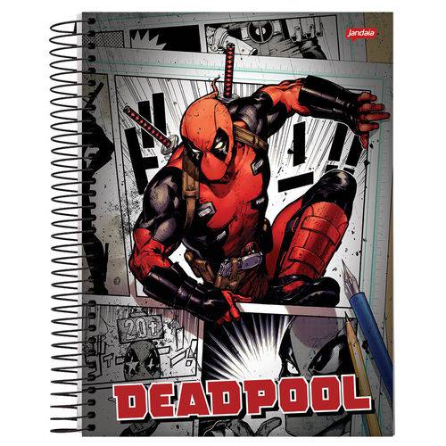 Caderno Universitário 1x1 96 Fls C.D. Jandaia - Deadpool 3