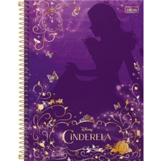 Caderno Universitário 1x1 96 Folhas CD 148148 Cinderella Tilibra S/L
