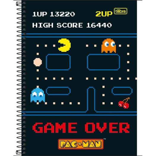Caderno Universitário 1x1 96f CD 150932 Pac Man Class Tilibra