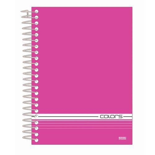 Caderno Universitario Capa Dura 01x01 96fls Colors Pink S.D