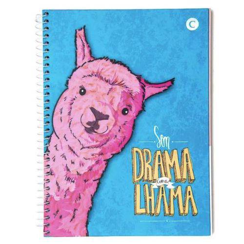 Caderno Universitário Cicero Lhama Drama Espiral CD
