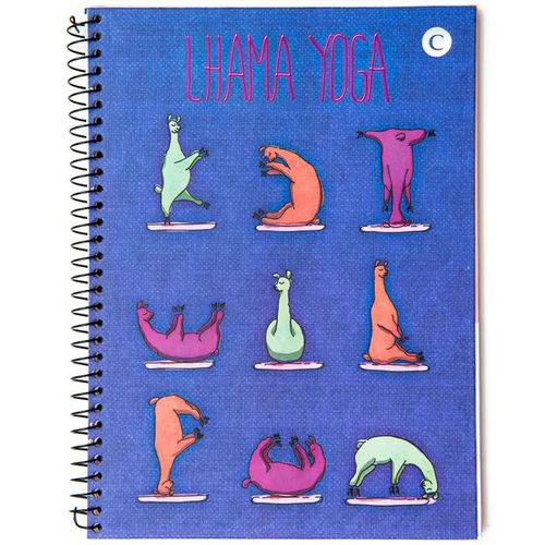 Caderno Universitário Cicero Lhama Yoga Espiral CD