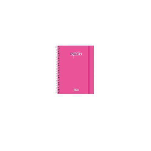 Caderno Universitário Flexível 200 Folhas Neon Rosa