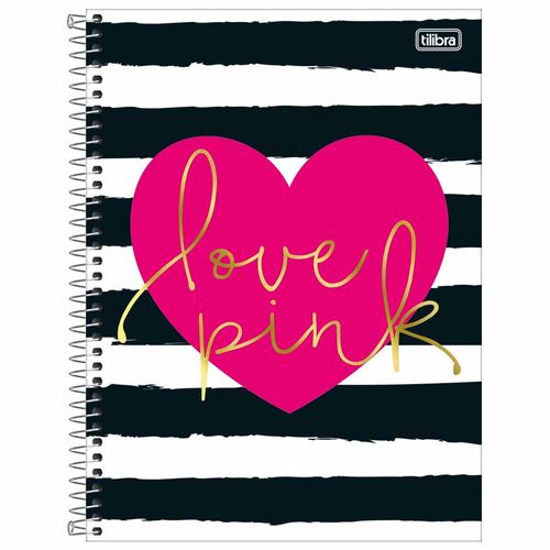 Caderno Universitário Love Pink 10 Matérias Tilibra 132509