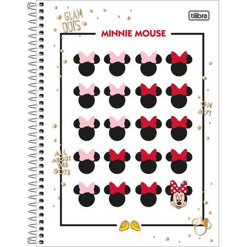 Caderno Universitário Minnie Mouse 16 Matérias Tilibra