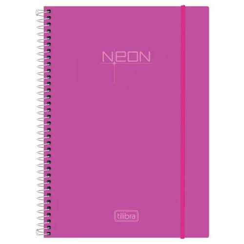 Caderno Universitário Neon Rosa 10 Matérias Tilibra 1016529
