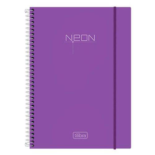 Caderno Univesitario CD 200 Folhas Neon Lilas