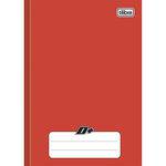 Caderno Vermelho D ¼ Brochura Capa Dura Costurado 48 Folhas