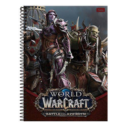 Caderno World Of Warcraft - Sylvana Correventos - 10 Matérias - Foroni