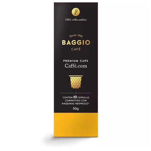 Café Baggio Premium Caps 10 Cápsulas Moído P/ Nespresso 50g