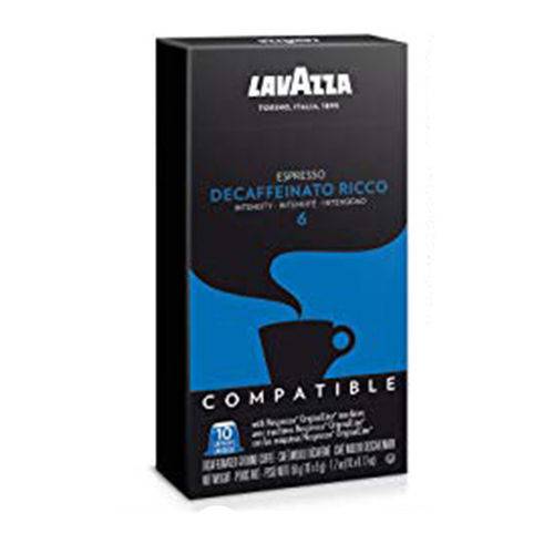 Café Espresso Lavazza Descafeinado Ricco - Caixa 10 Cápsulas