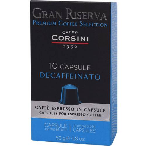 Café Expresso Corsini Descafeinado com 10 Cápsulas 52g