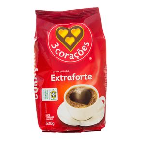 Café Extra Forte 3 Corações Pacote 500g