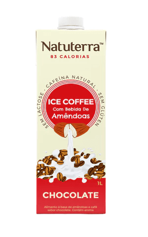 Café Gelado com Bebida de Amêndoas Sabor Chocolate 1L - Natuterra