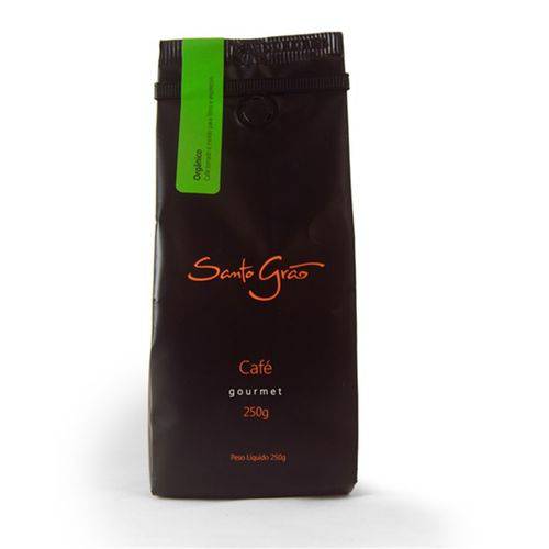 Café Santo Grão Orgânico Torrado e Moído 250g - Moagem Filtro e Espresso
