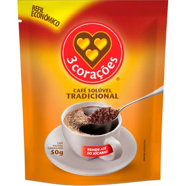 Café Solúvel 3 Corações 50g