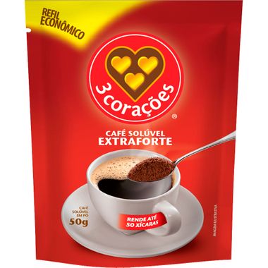 Café Solúvel Extra Forte 3 Corações 50g