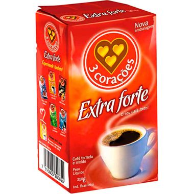 Café Vácuo Extra Forte 3 Corações 250g