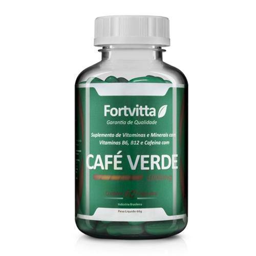 Café Verde 1000mg (60 Cápsulas) - Fortvitta