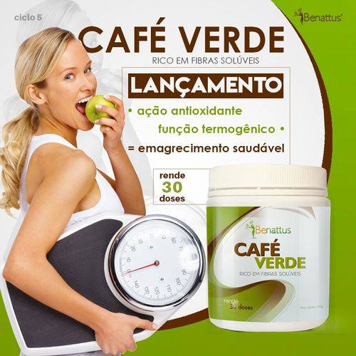 Café Verde Benattus Termogênico Rico em Fibras Solúveis