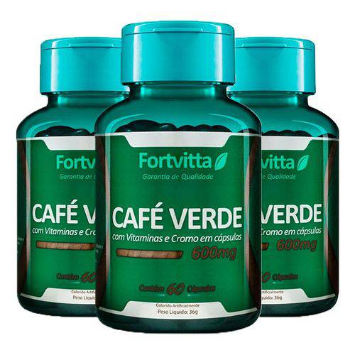 Café Verde - 3 Un de 60 Cápsulas - Fortvitta