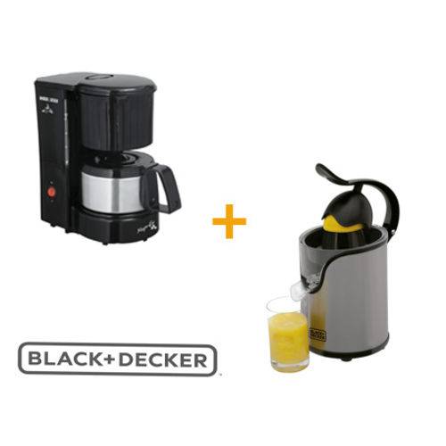 Cafeteira Black & Decker CM12 127v + Espremedor de Frutas Black Decker CJ Inox 127v