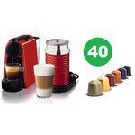 Cafeteira Nespresso Essenza D30 Vermelha 127v com Aeroccino e 40 Cápsulas