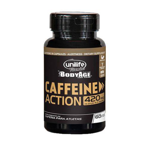 Caffeine Action (Cafeína) 420mg - 60 Cápsulas - Unilife