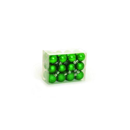 Caixa Bolas para Arvore Verde- 24 Unidades 10 X 13 Cm