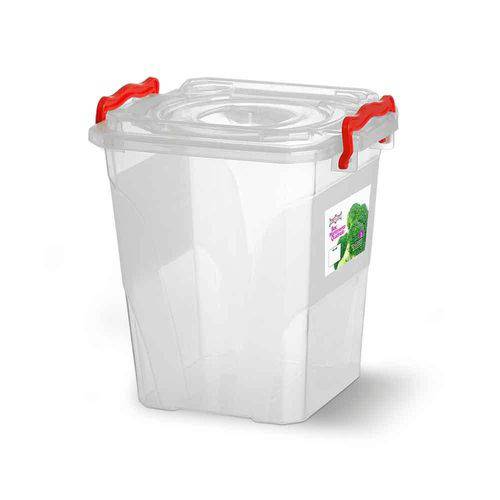 Caixa Box Organizadora Mantimentos com Alça Transparente 5 Litros - Niquelart
