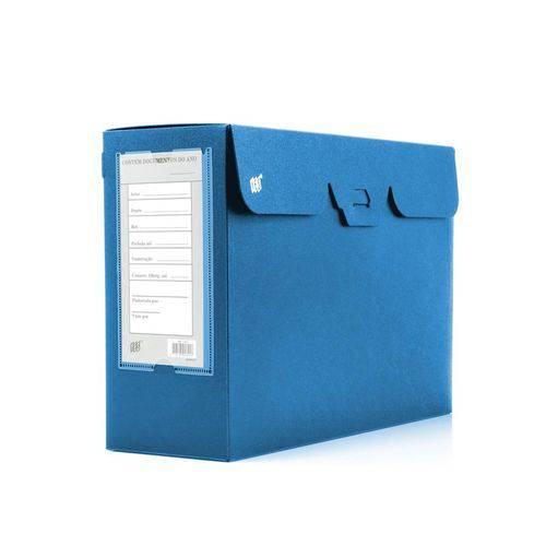 Caixa Box para Arquivo Morto Personalizável - Polipropileno - Opaca - AZUL