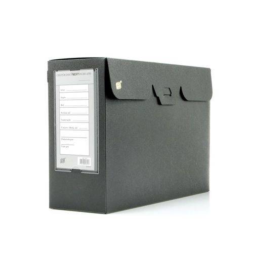 Caixa Box para Arquivo Morto Personalizável - Polipropileno - Opaca - PRETO