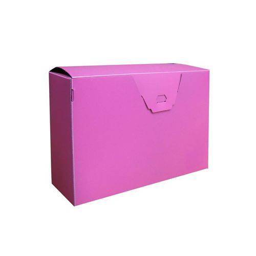 Caixa Box para Arquivo Morto Personalizável - Polipropileno - Opaca - ROSA