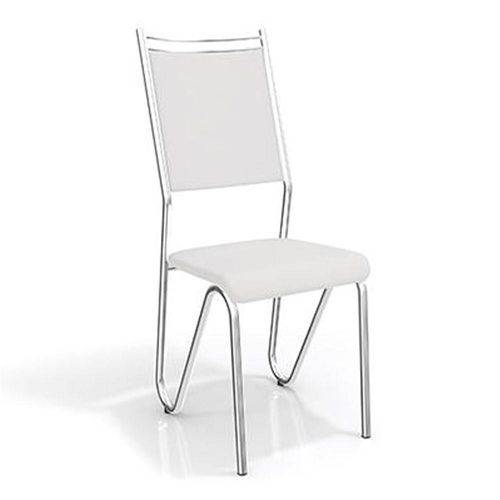 Caixa C/ 2 Cadeiras Kappesberg Londres 2C056CR - Cor Cromada - Assento Branco 106