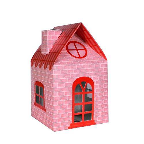 Caixa Casa Surpresa Rosa e Vermelho 08 Unidades Kaixote