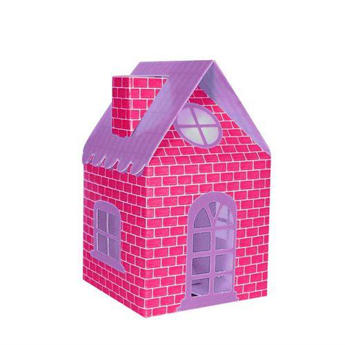 Caixa Casa Surpresa Rosa Pink e Lilás 08 Unidades Kaixote