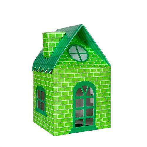 Caixa Casa Surpresa Verde Claro e Verde Escuro 08 Unidades Kaixote