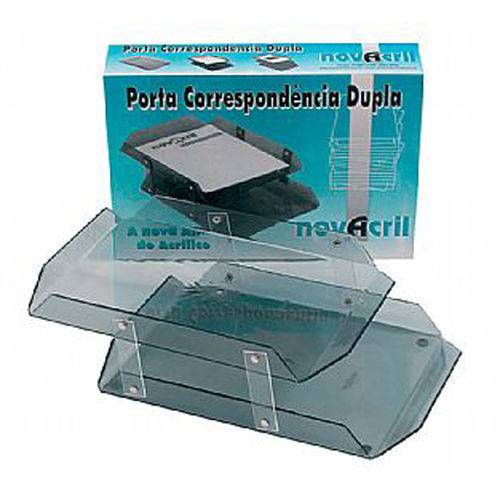 Caixa Correspondência Dupla Acrílico Polipropileno Cristal Móvel - Novacril