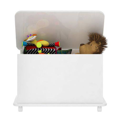 Caixa de Brinquedos Completa Móveis Bb 710 com Rodízios Branca