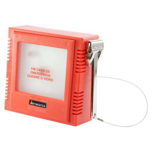 Caixa de Emergencia Quebra Vidro C/ Botão 4675006 - Código 10873 Automatiza